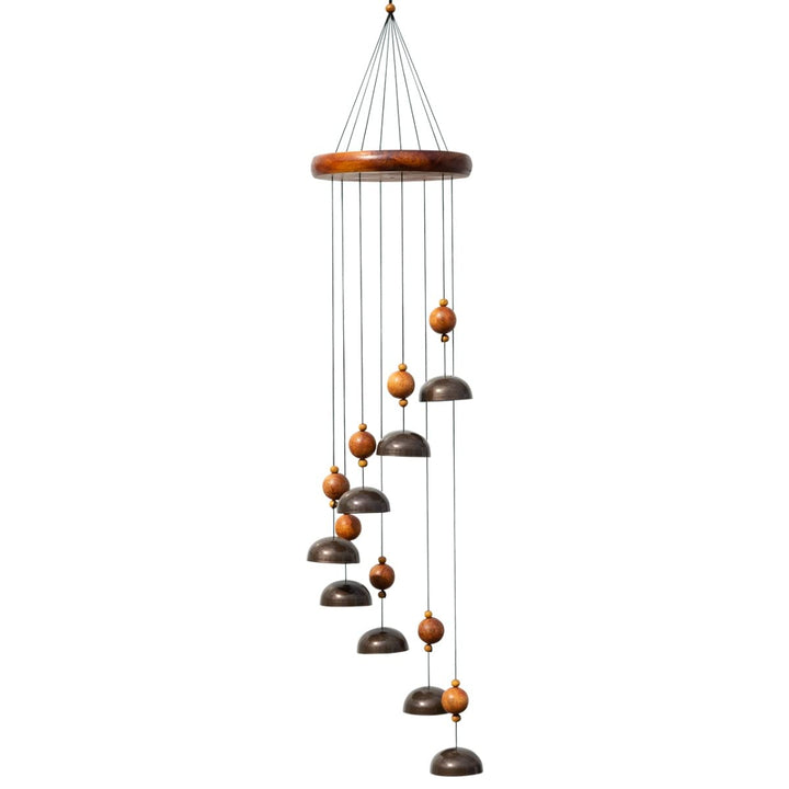 CIM Klangspiel - Spiral Klangschalen - Windspiel Gesamtlänge: 76cm - inkl. S-Haken Aufhängung - wett