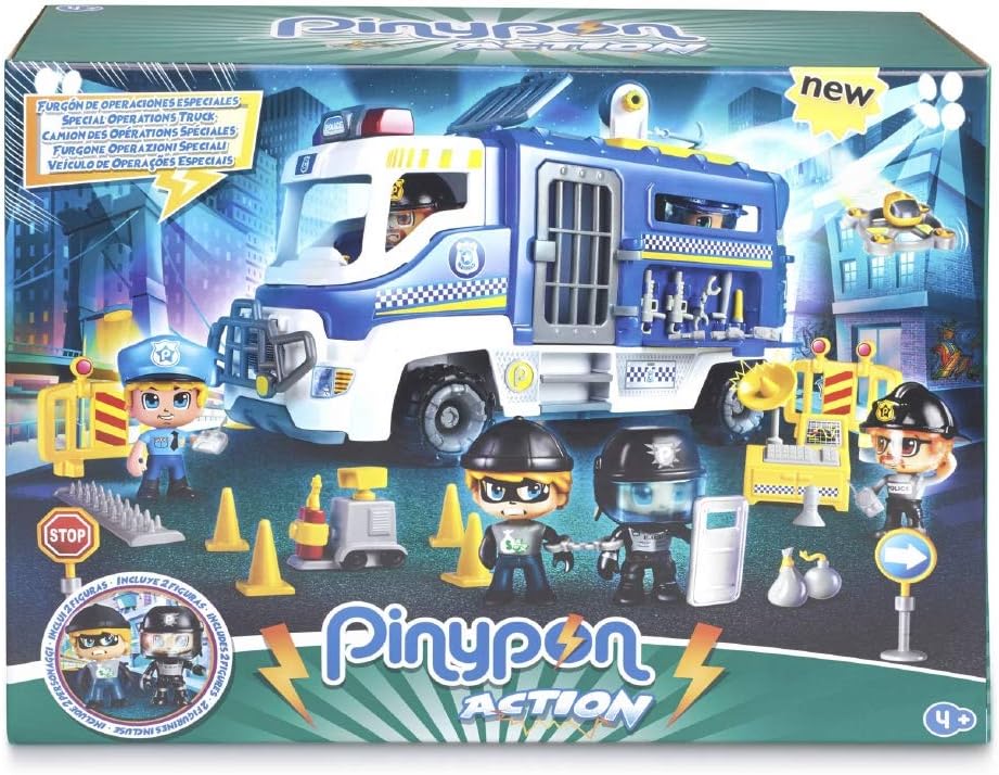 Giochi Preziosi Pinypon Action LKW Polizei mit 2 Figuren und Zubehör
