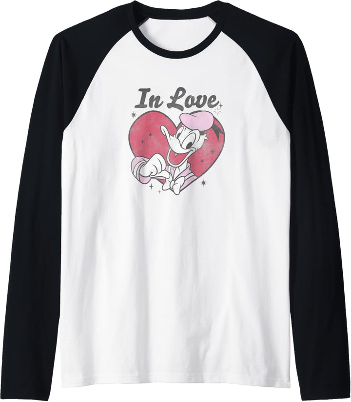 Disney Mickey And Friends Valentinstag Donald Vintage Raglan