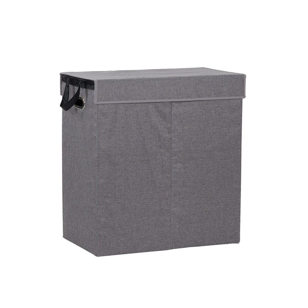 Household Essentials Hamper Wäscheservice Sorter mit Magnetverschluss, Double, Grau