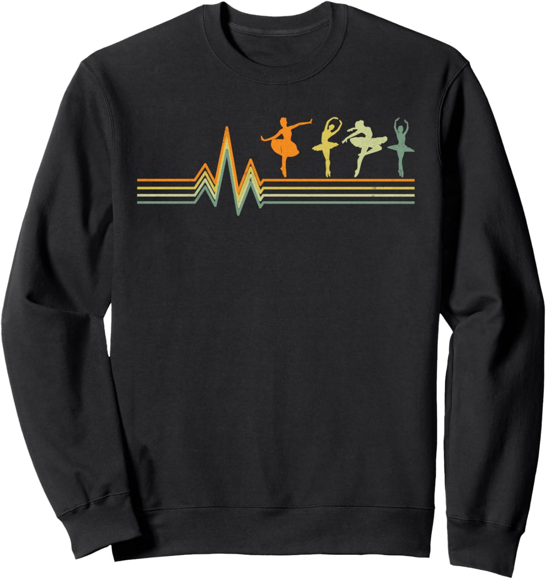 Retro Ballett süsse Ballerina Tanz Mädchen Sweatshirt