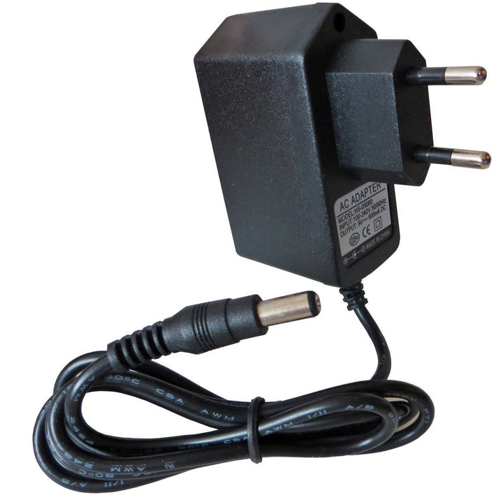keepdrum 9V Netzteil AC-Adapter Steckernetzteil für Effektgeräte 600mA 5,5mm Stecker Hohlstecker Net