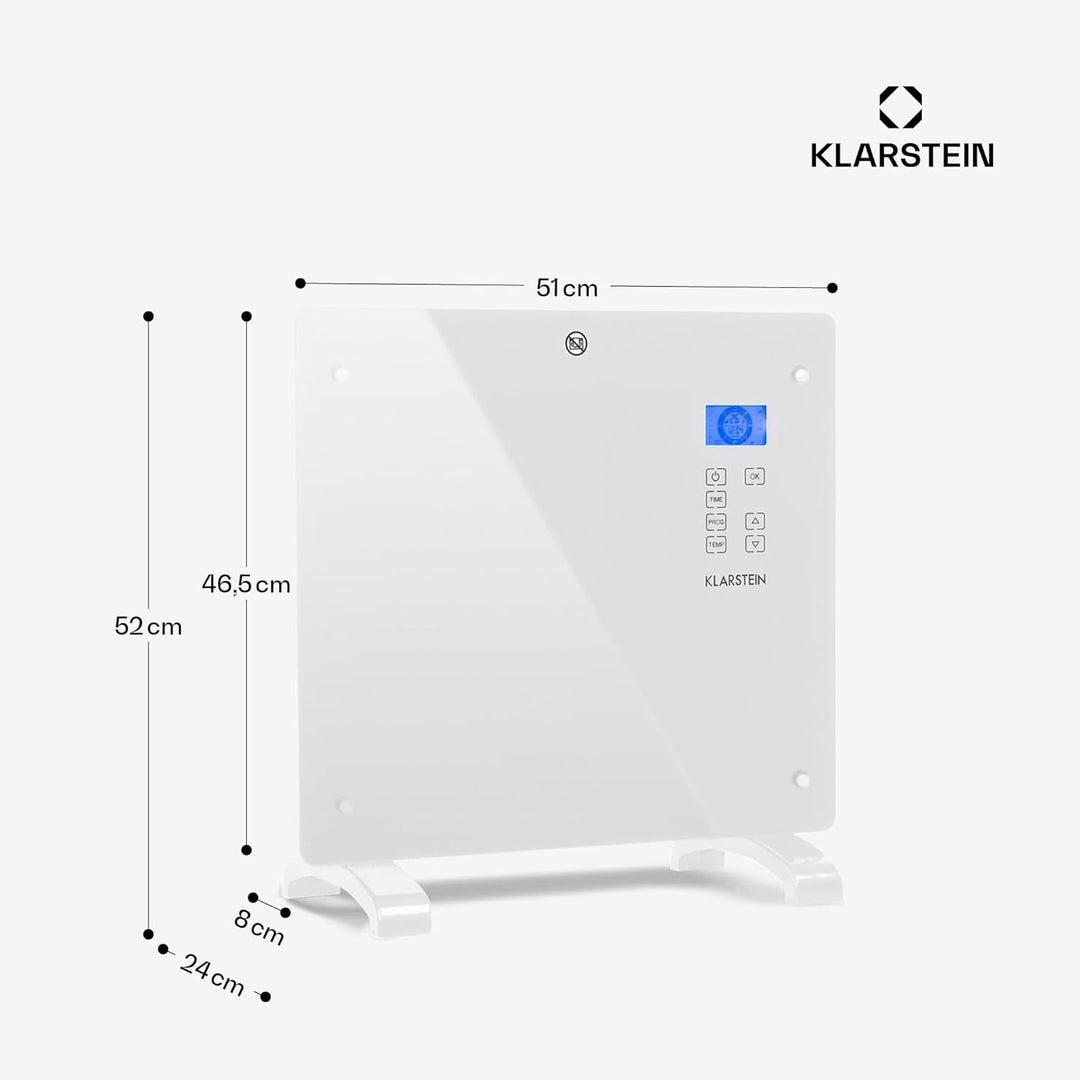 Klarstein Elektroheizung, Konvektor-Heizung, Mobile Elektroheizung Energiesparend, Schlanke, Leise H