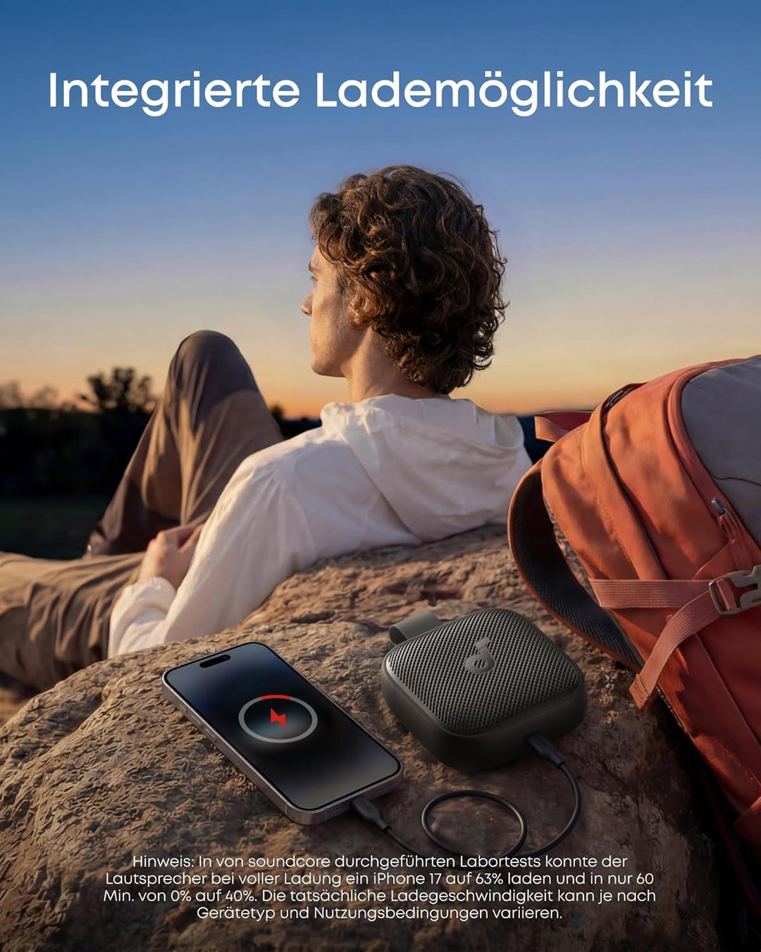 soundcore Boom Go 3i by Anker, tragbarer Lautsprecher mit 15W Sound, 24h Spielzeit, BassUp 2.0, Lade