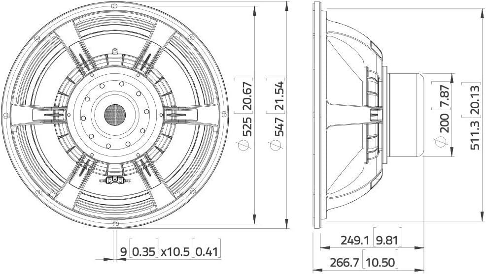 LAVOCE SAN216.00iP 21" Subwoofer Neodymium Magnet Aluminium Basket Driver