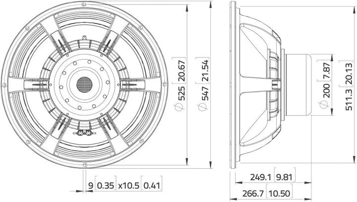LAVOCE SAN216.00iP 21" Subwoofer Neodymium Magnet Aluminium Basket Driver