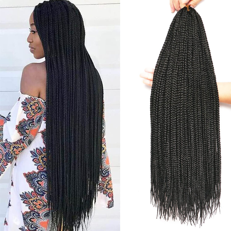 7 Packungen gehäkelte Braids Strähnen Echthaar Haarverlängerung für afrikanische Zöpfe Schwarze Perü