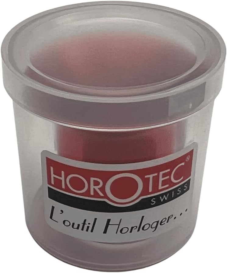 Horotec MSA 00.031-3 Uhrmacherlupe aus Aluminium rot eloxiert mit Schraubring x3,5