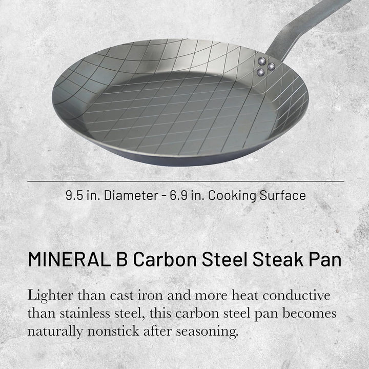 DeBuyer 5616.24 Steakpfanne, Edelstahl, silber, 24 cm, 24