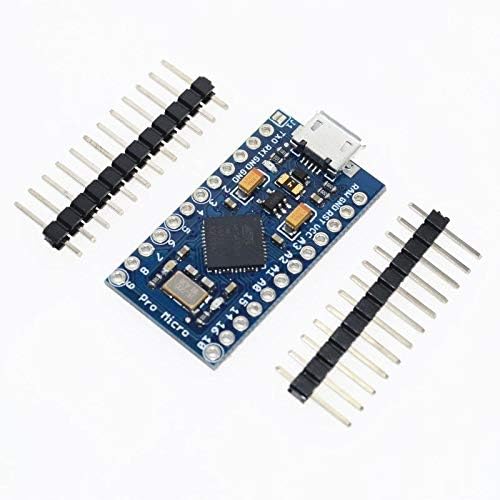TECNOIOT 5pcs Pro Micro ATmega32U4 5 V/16MHz Module with Pin Header for Leonardo, 5PCS
