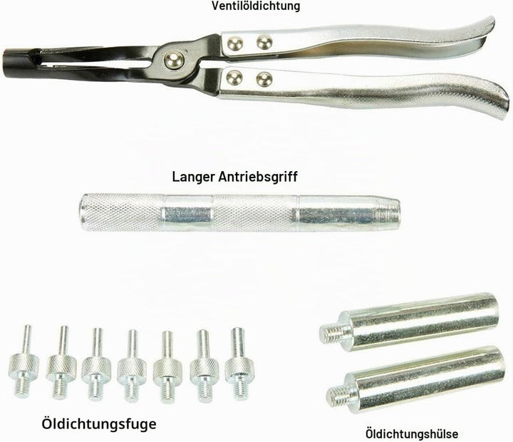 FreeTec 11tlg. Ventilschaftdichtung Ventile Zange Ventildichtringzange Demontage Werkzeug Satz