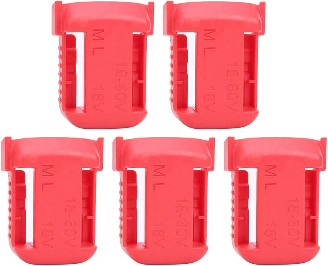 5 Stück Lithium-Batterie-Lagerregal Organizer Aufbewahrungskoffer Gürtelschlitz für Milwaukee M18 18