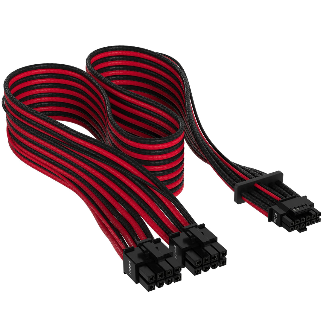 Corsair Premium 600W PCIe 5.0 / Gen 5 12VHPWR-Netzteilkabel – Passend für Typ-4-Netzteile über Zwei