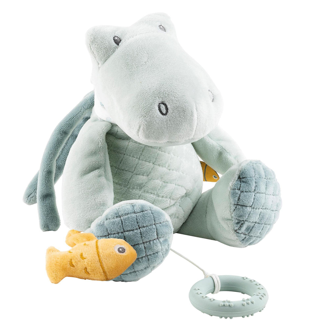 Nattou Spieluhr aus Polyester, Krokodil Romeo, Wiegelied «La-Le-Lu», Mit Ring, Ca. 30 cm, Romeo, Jul