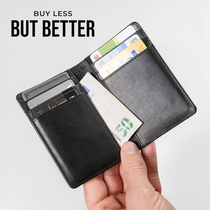 Berliner Bags Vintage Kartenetui Porto aus Saffiano Leder mit RFID-Schutz und Geschenkbox, Slim Wall