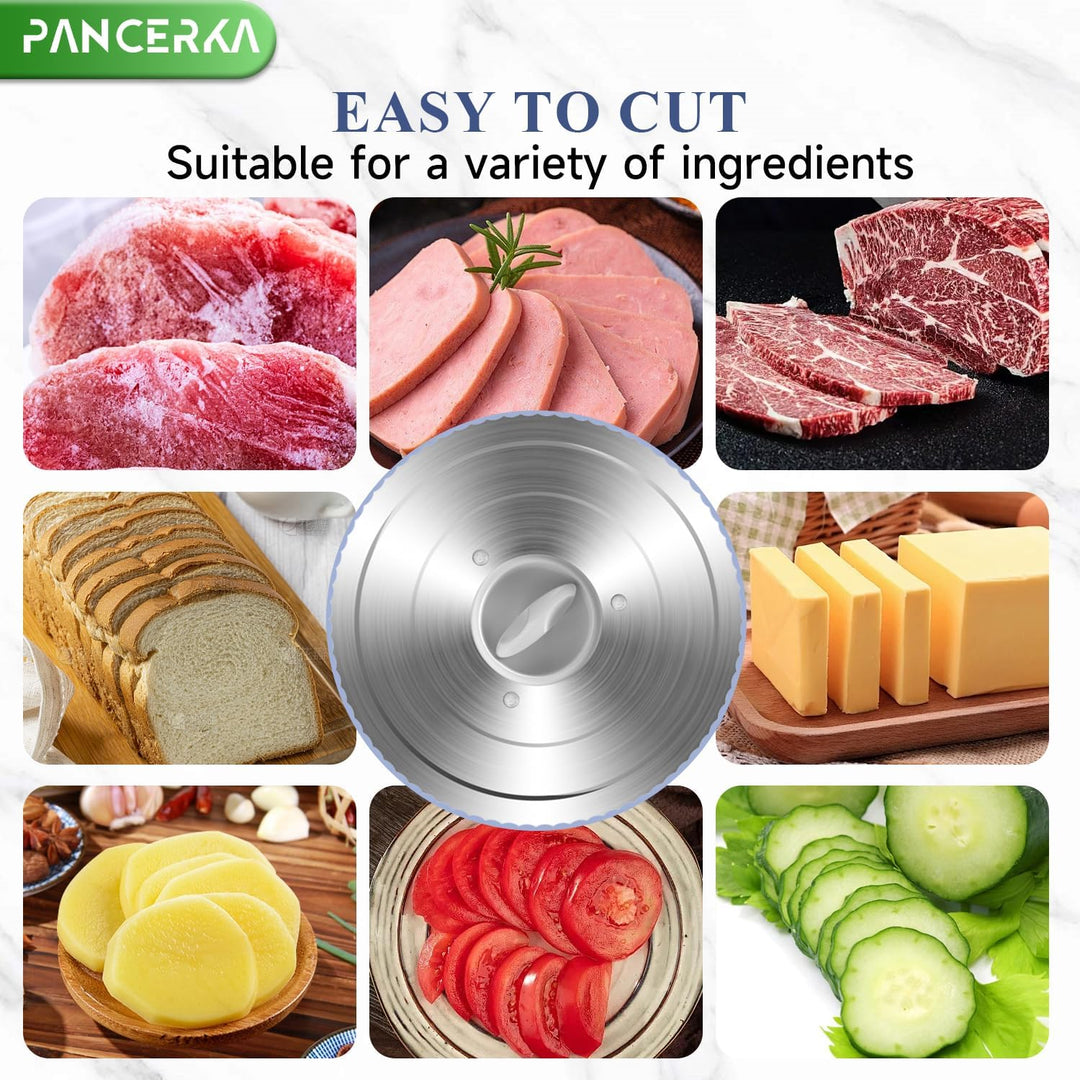 1PC Meat Slicer, 200W Electric Deli Food Slicer, 0-15mm Adjustable Thickness, Suitable for Home and