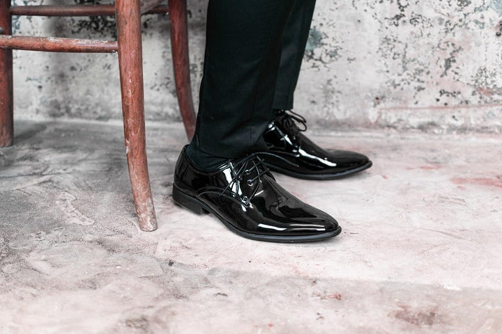 Smokies Lackschuhe Edward klassisch und mit Futter aus Leder Herrenschuh Smokingschuhe, (EU Edward)