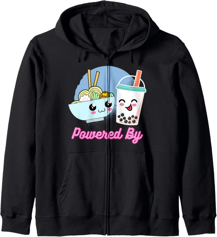 Ramen Bubble Tea Fun Geschenkidee Nudeln Kapuzenjacke
