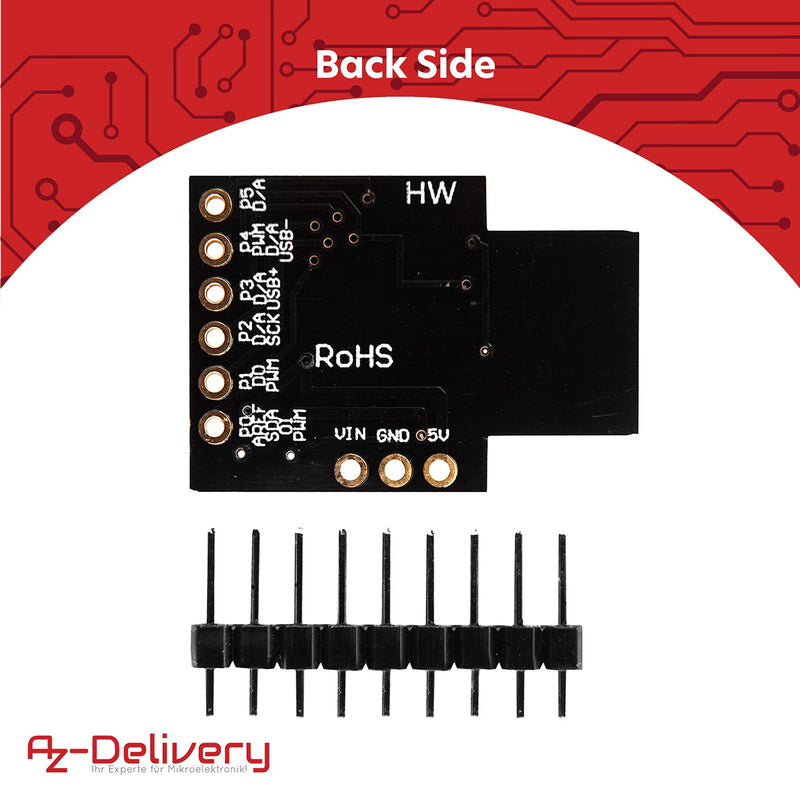 AZDelivery 25 x Digispark Rev.3 Kickstarter mit ATTiny85 und USB kompatibel mit Arduino inklusive E-