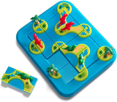 smart games - Dinosaurs Mystic Islands, Puzzle Game with 80 Challenges, 6+ Years, 24 x 24 x 6 cm (Lx