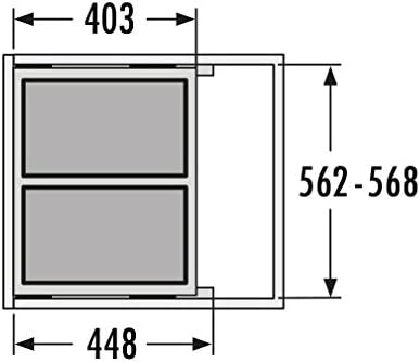 Hailo Abfallsammler CS Slide 60.2/60 Euro-Cargo-S Mülleimer Einbau Abfalleimer