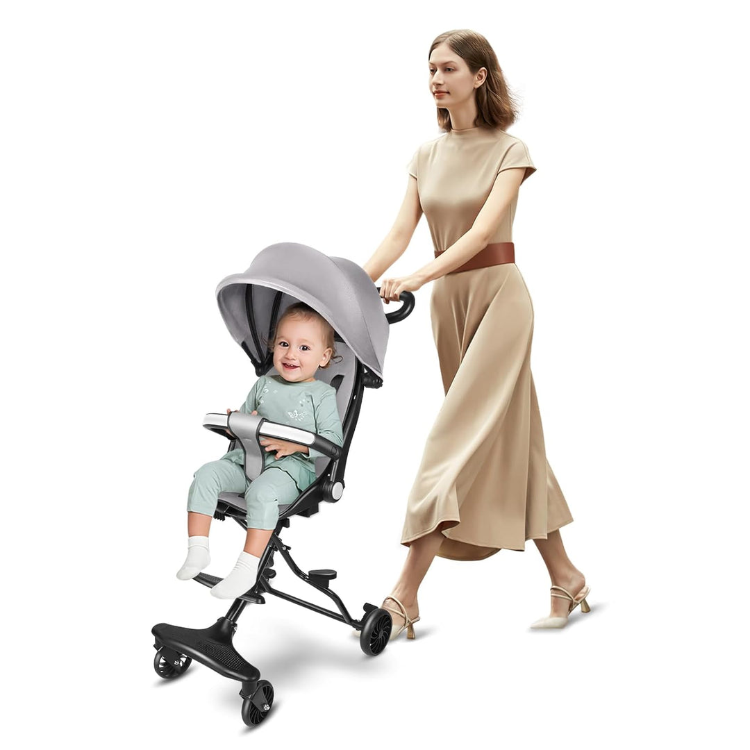 Kinderwagen, 0 – 4 Jahre, 0 – 25 kg, Kinderwagen, leicht und kompakt, verlängerte Position, automati