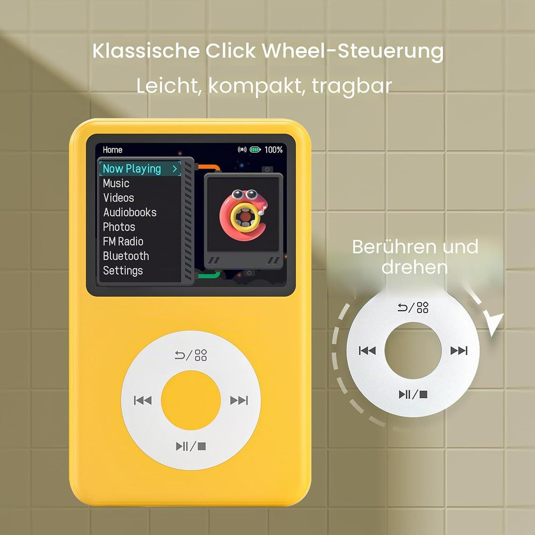 Innioasis Y1 Kinder MP3 Player - Zeitlose Klasse: 128 GB, Bluetooth, Video-Player, Hörbücher, FM-Rad