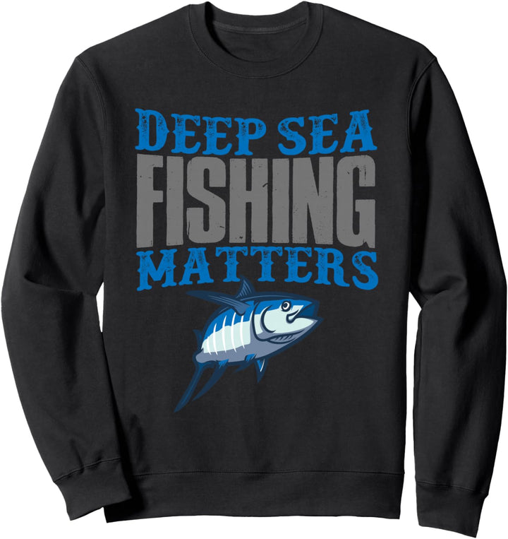 Fischer- und Tiefseeangeln Design zum Hochseeangeln Sweatshirt