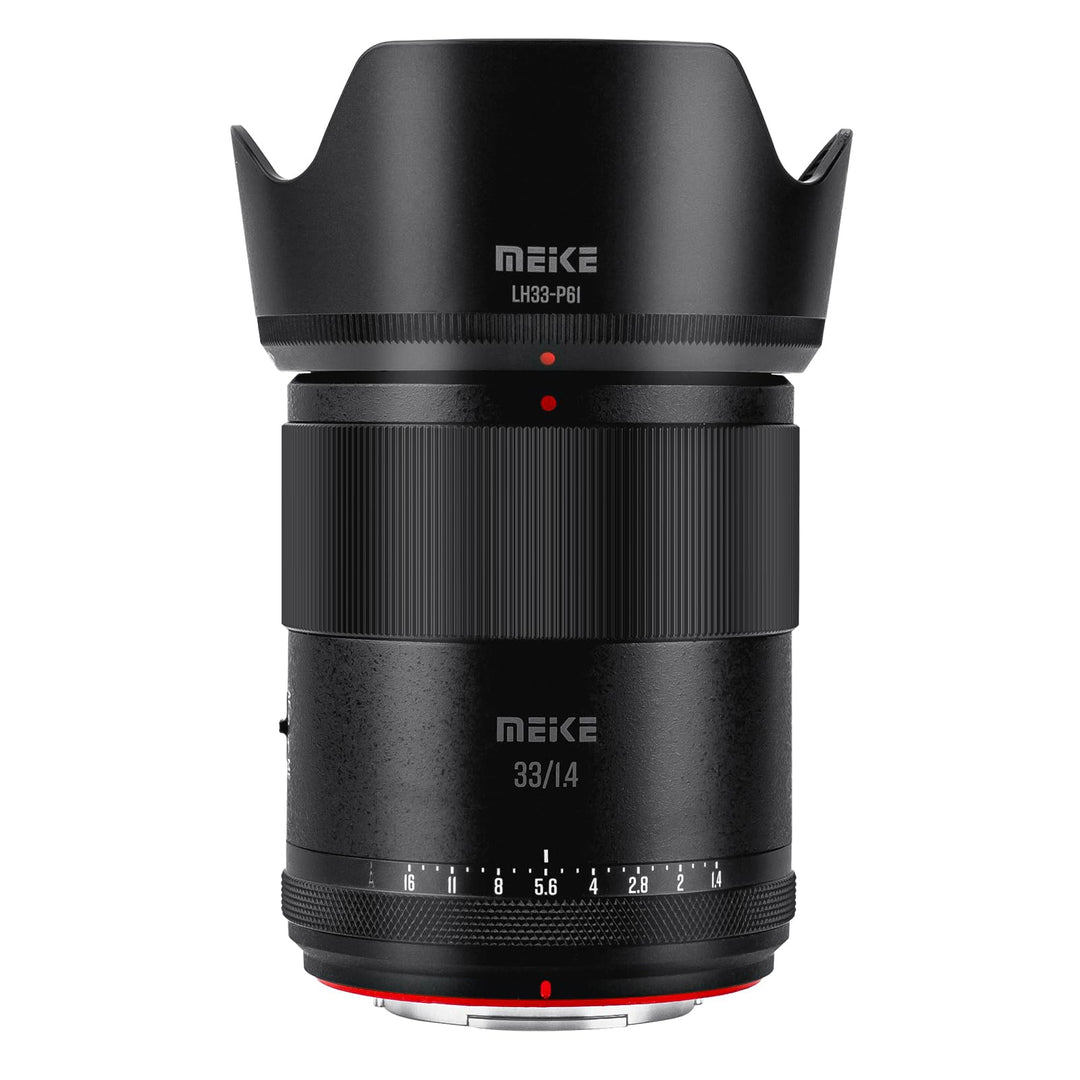 Meike 33mm F1.4 Weitwinkel APS-C AF STM(Schrittmotor) Objektiv Autofokus Festbrennweiten für Sony E