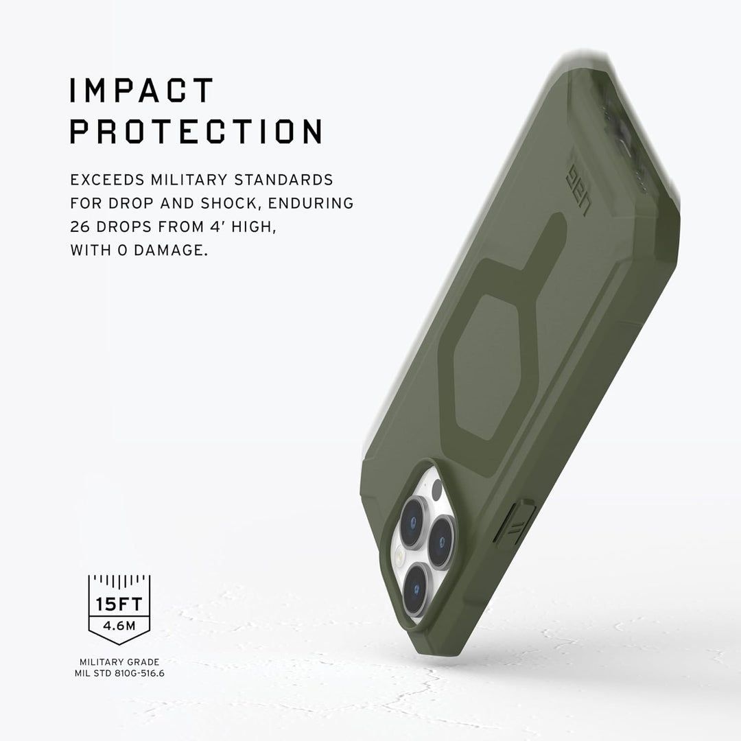 URBAN ARMOR GEAR Essential MS Case kompatibel mit Apple iPhone 15 Pro Max Hülle [50% recyceltes Mate