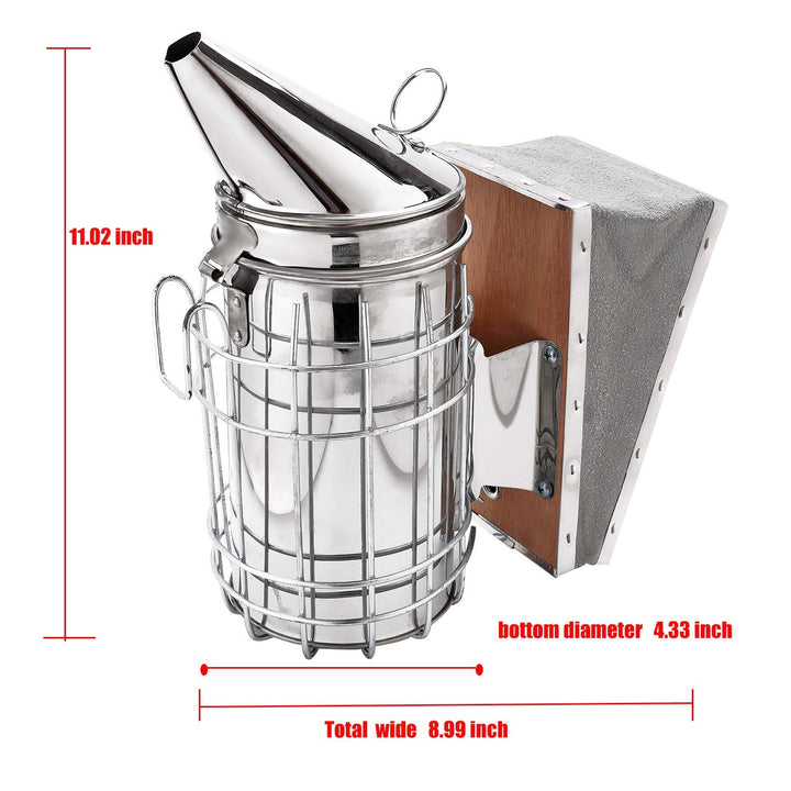 HunterBee Bee Hive Smoker Imkereiausrüstung,Imkerei-Werkzeugset,Bienenstock-Raucher,Imkerzubehör für