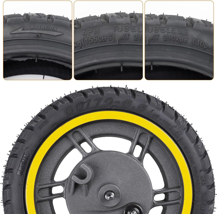 Ersatzräder für Segway Ninebot Max G30 Scooter -60/70-6,5 Selbstreparierender schlauchloser Offroad-