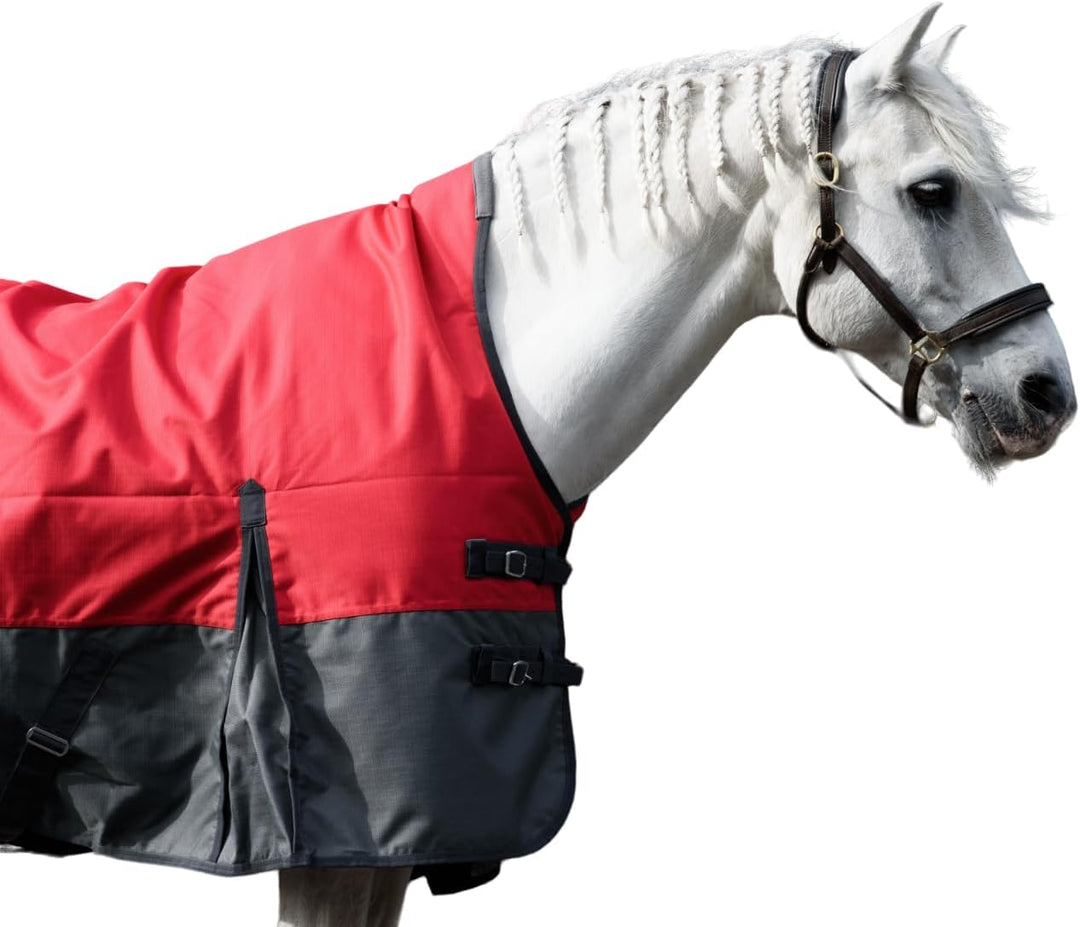Pferdedecke 1200D High Neck Weidedecke Winterdecke Regendecke Turnout : 50g Burgundy 135 50g Füllung