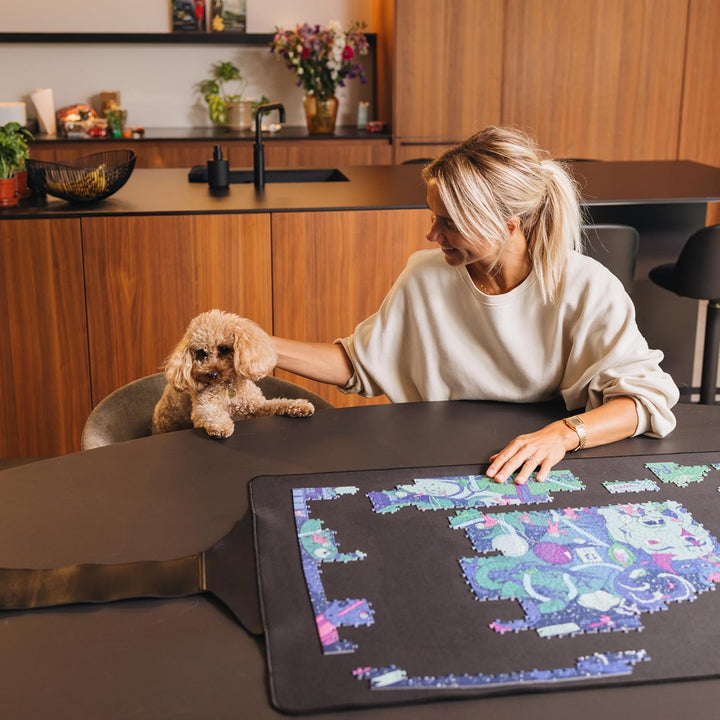 Puzzlup Puzzlematte bis 1000 Teile - 59 x 100 cm - Premium Puzzle Rolle für 500 und 1000 Teile - In