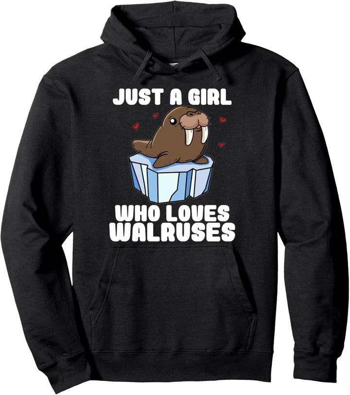 Just A Girl Who Loves Walruses Lustiges Walross Kostüm Pullover Hoodie