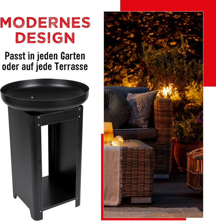 BBQ Collection 3-in-1 Feuerschale und Teppanyaki Grillrost - Feuerkorb - Plancha Grillplatte - 61 x