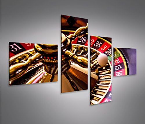 islandburner Bild Bilder auf Leinwand Roulette V2 Casino Spielhalle 4L XXL Poster Leinwandbild Wandb
