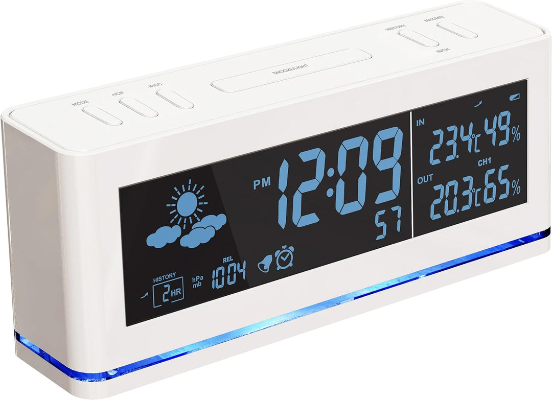 Technoline Funkwecker WS 6850 mit Vorhersage von Wettersituationen und Temperaturen sowie Luftdrucka