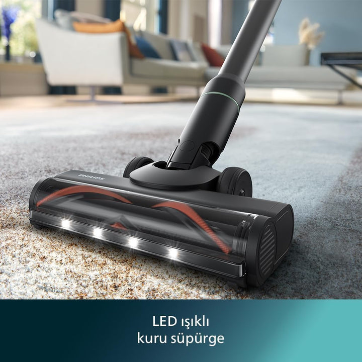 PHILIPS AquaTrio XW7263/11 Cordless Vacuum Cleaner and mop, 7000 Series, 2500 RPM, Lithium-ion, Gree
