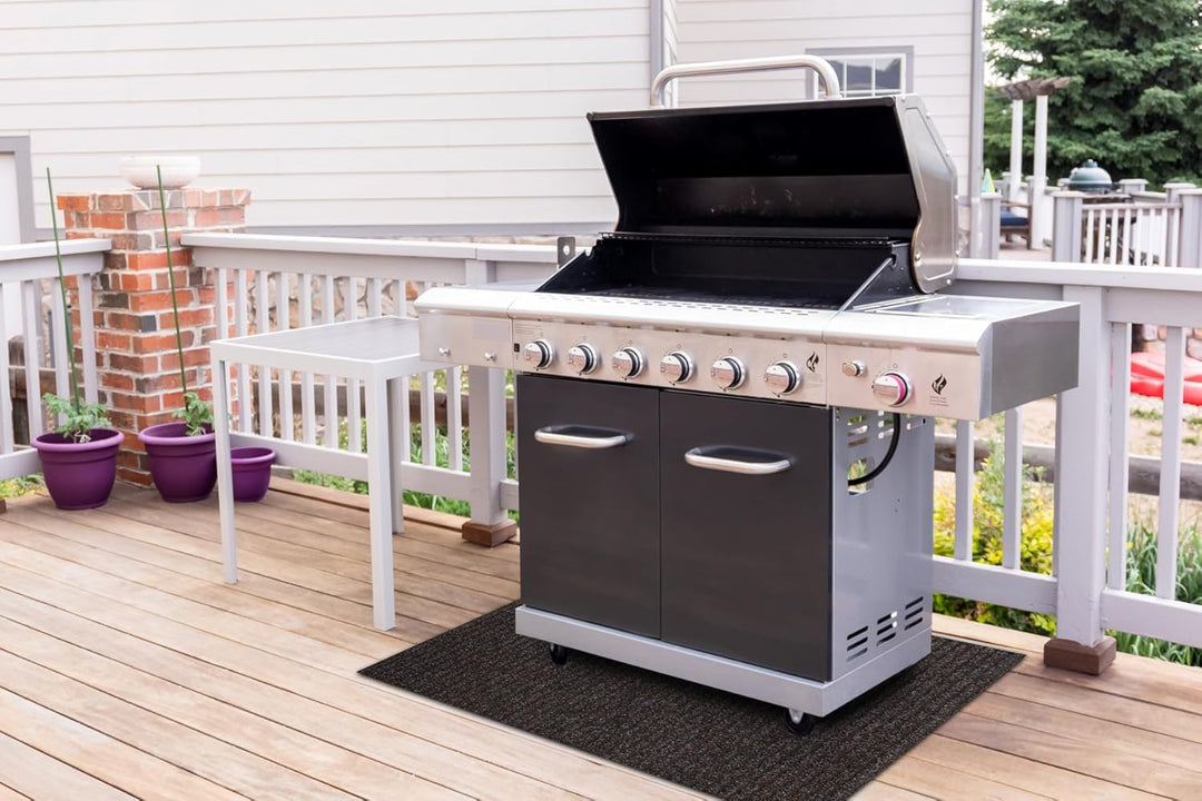 Grillschutzmatte GIN für die Terrasse draussen braun 120x120 cm Gin Braun 120x120 cm, Gin Braun 120x