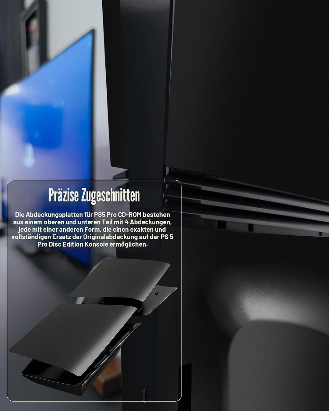 Joso Faceplate für PS5 Pro CD-ROM Version, Anti-Scratch staubdichtes Gehäuse Ersatz, Abdeckung Haut