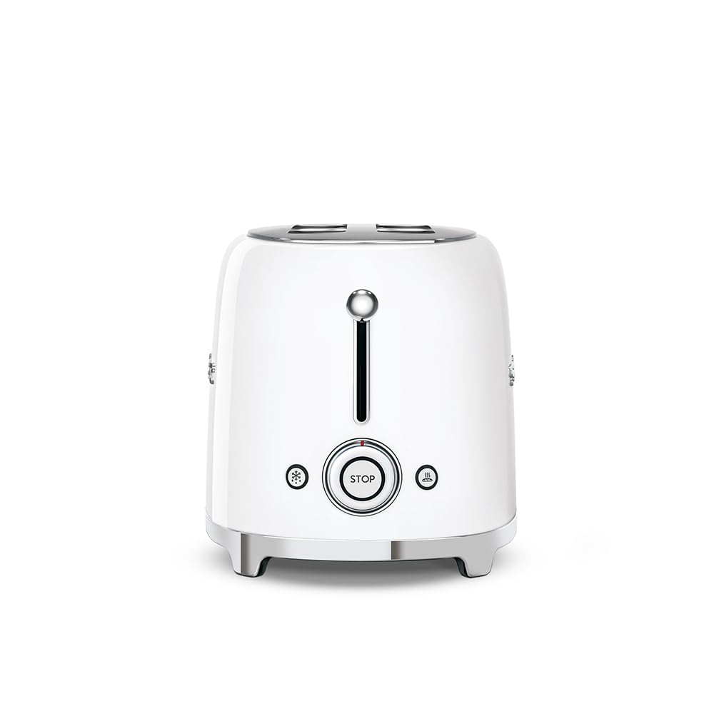 Smeg TSF02WHEU Toaster weiss, Metall, Weiss