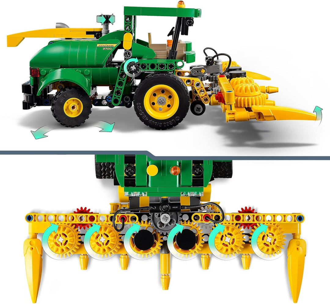 LEGO Technic John Deere 9700 Forage Harvester, Traktor-Spielzeug für Kinder, Bauernhof-Set, Fahrzeug