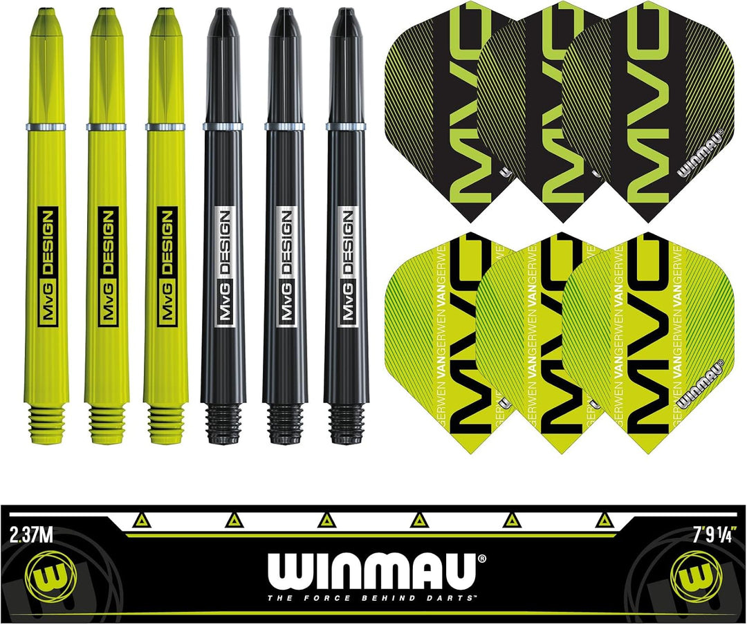WINMAU Michael Van Gerwen MvG-Sets erhältlich mit Dartboards, Schränken, Umrandungen, Darts und Zube