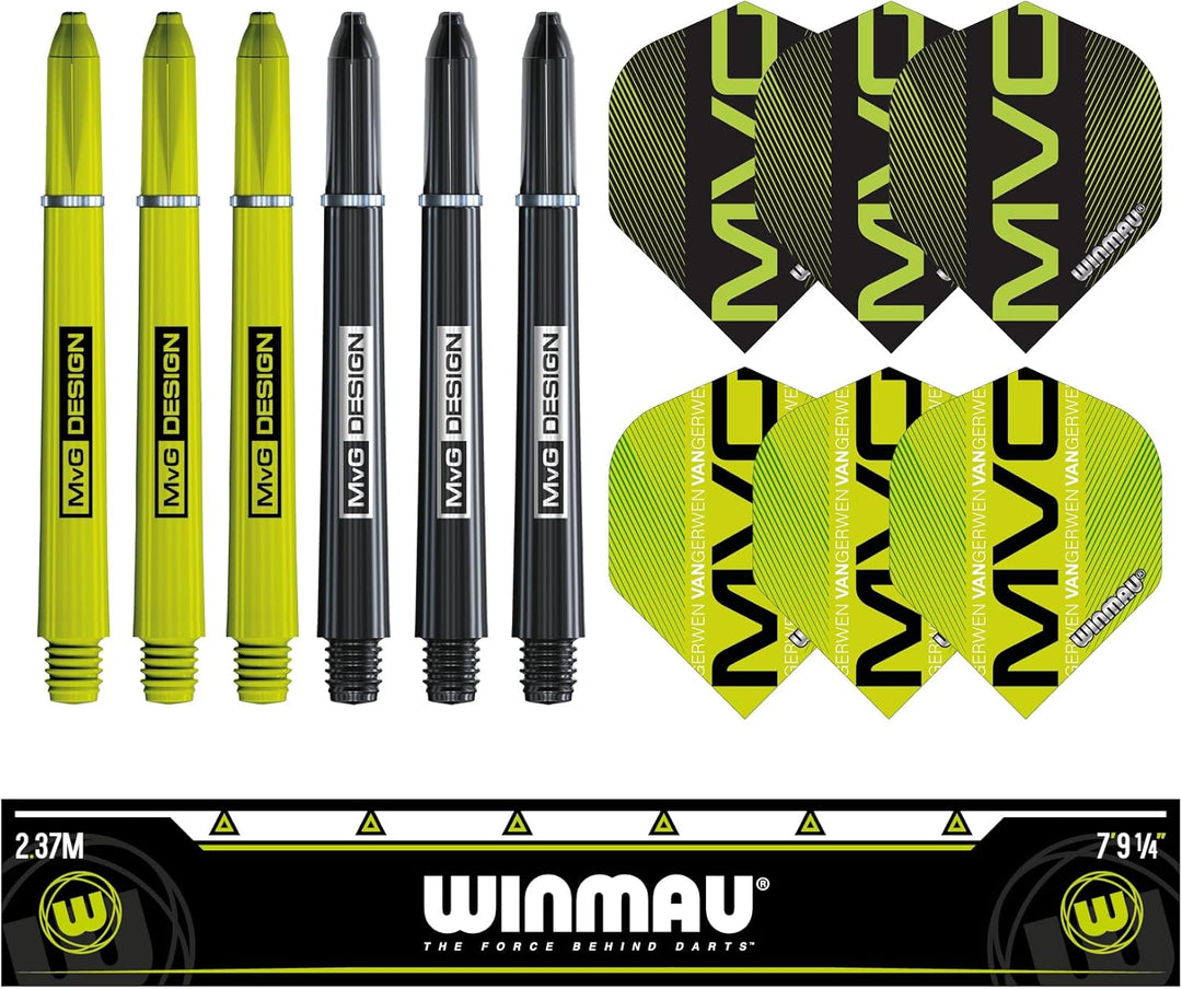 WINMAU Michael Van Gerwen MvG-Sets erhältlich mit Dartboards, Schränken, Umrandungen, Darts und Zube