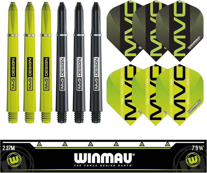 WINMAU Michael Van Gerwen MvG-Sets erhältlich mit Dartboards, Schränken, Umrandungen, Darts und Zube