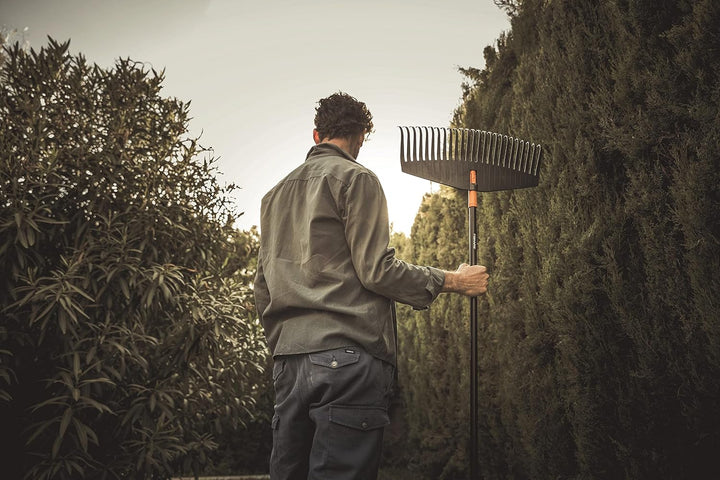 Fiskars Stiel, Für Fiskars Solid Laubbesen und Gartenrechen, Länge 157,5 cm, Aluminium, Schwarz/Oran
