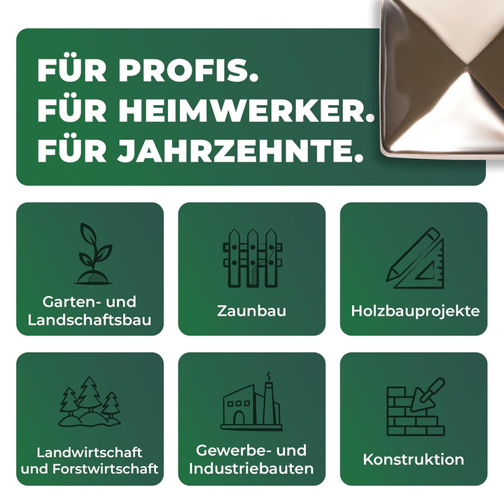 Novatool 5 Stück Edelstahl Pfostenkappen 71x71mm mit Schrauben, Pfostenabdeckung Pfostenkappe 7,1cm