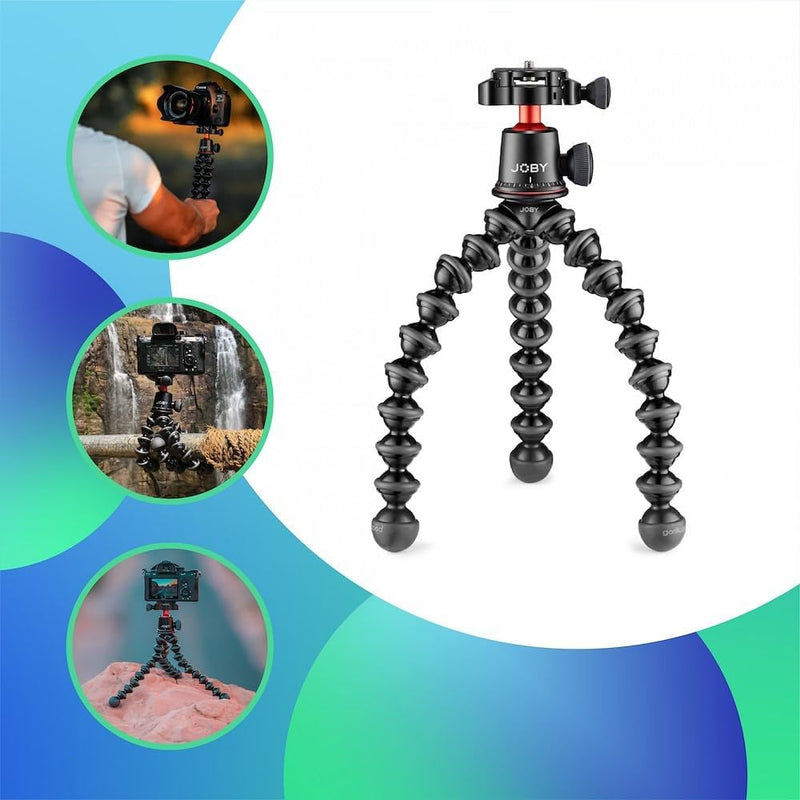 JOBY GorillaPod PRO Vlogging Kit, Ultimatives Kamerakit, GorillaPod 3K PRO, Wavo PRO, Supernieren-St