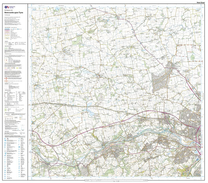 Newcastle Upon Tyne (OS Explorer Map, Band 316), Karte